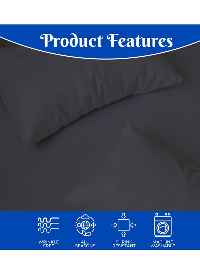 Infinitee Xclusives Premium Grey King Sheets Set - 1800 TC Series 4 Piece Bed Sheets - Soft Brushed Microfiber Fabric - 16 Inches Deep Pockets Sheets Wrinkle Free & Fade Resistant by Infinitee Xclusives  - Image 5