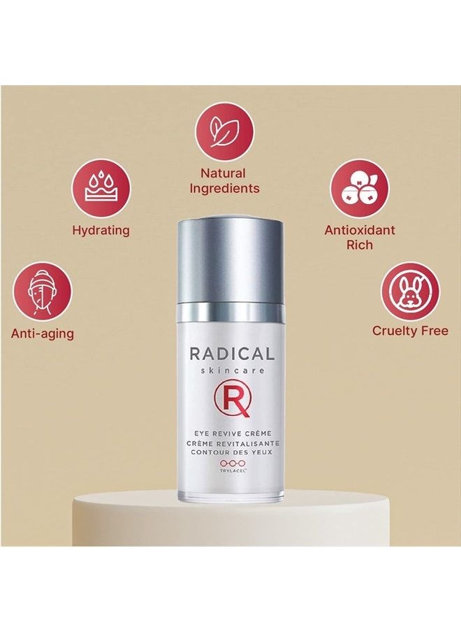 Radical Skincare Eye Revive Creme - 4 in1 Anti-Aging Solution Combats Wrinkles, Dark Circles, Puffiness, & Fine Lines - For All Skin Types Including Sensitive Skin - Paraben & Cruelty Free (0.5 Fl Oz)  - Image 3