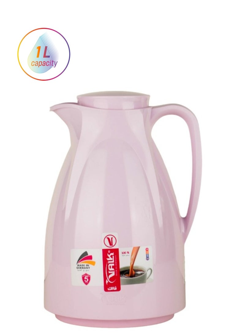 Valk Vacuum Flask With Double Wall Glass 1.0 Liter Wide Mouth With Anti-Leakage Made in Germany - Image 1