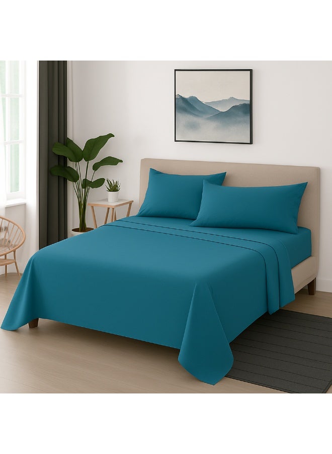 Snooze Microfiber Plain Bed Sheet Set 3 pcs (Ginzari, 220 * 240 cm) - Image 1