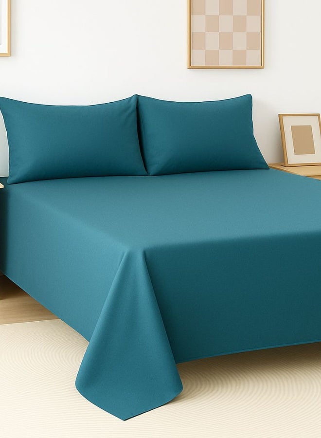 Snooze Microfiber Plain Bed Sheet Set 3 pcs (Ginzari, 220 * 240 cm) - Image 3