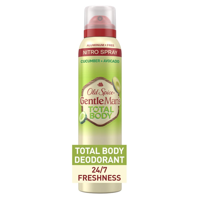 Old Spice Whole Body Deodorant Spray for Men, Aluminum Free, Cucumber + Avocado Scent, 24/7 Odor Protection, 24/7 Lasting Freshness, Dermatologist Tested, Gentle on Skin, Safe to Use All Over, 3.5 oz - Image 1