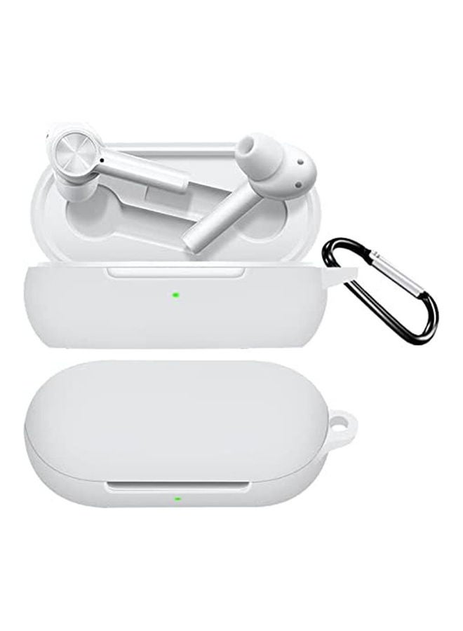 Oneplus Buds Z2 Wireless Earbuds Cover With Hook White - Image 1