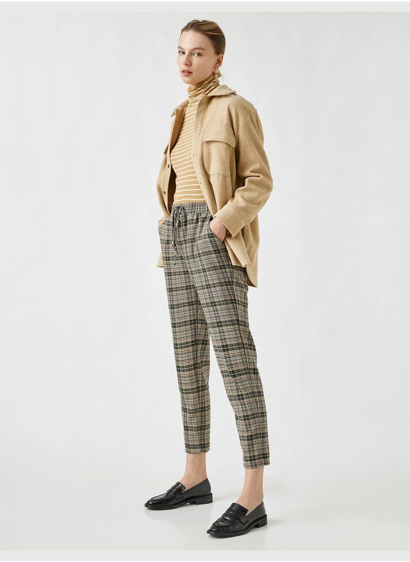 KOTON Pleated Drawstring Carrot Pants