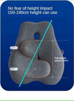 ESSENTIALS 360 Lumber Support Pillow for Office Chair Memory Foam Chair Cushion Back Support Chair to Relieve Back Pain with Adjustable Back for Car, Computer Chair, Wheelchair and Recliner.  - Image 4