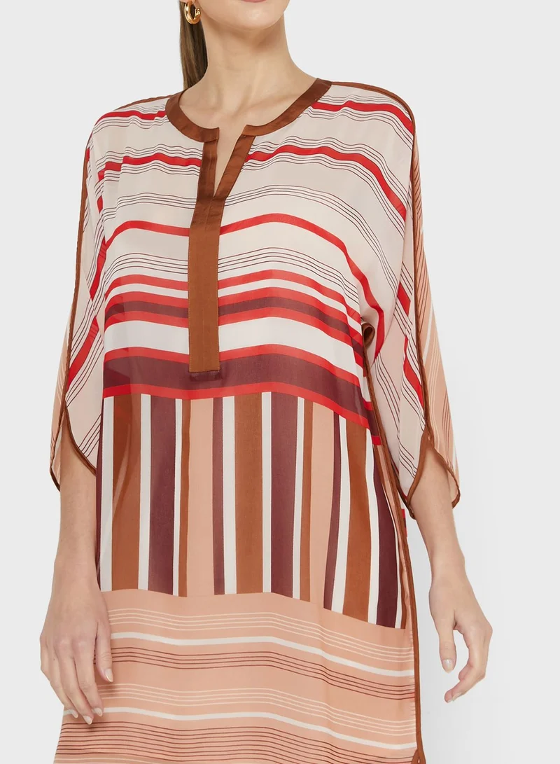 DKNY Printed Button Detail Dress