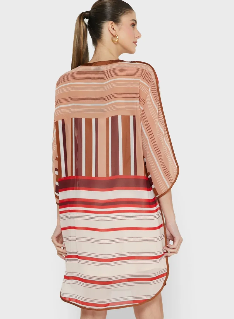 DKNY Printed Button Detail Dress