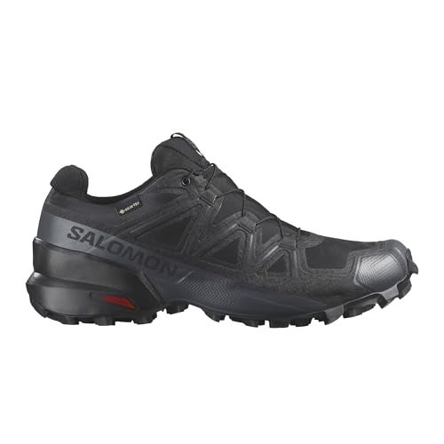 Salomon Men’s Speedcross GTX, Waterproof Trail Running Shoes - Black/Black/Quiet Shade - 11.5 Medium - Image 2