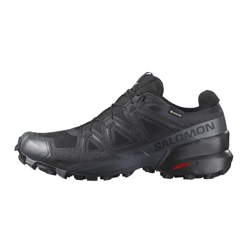 Salomon Men’s Speedcross GTX, Waterproof Trail Running Shoes - Black/Black/Quiet Shade - 11.5 Medium - Image 1