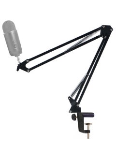 Generic Adjustable Microphone Suspension Boom Scissor Arm Stand For Radio Broadcasting , Arm Mic Stand, Adjustable Suspension Boom Scissor Arm Stand for HyperX QuadCast, QuadCast S RGB USB Condenser Microphone (without Microphone)  - Image 1