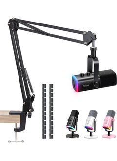Generic Adjustable Microphone Suspension Boom Scissor Arm Stand For Radio Broadcasting , Arm Mic Stand, Adjustable Suspension Boom Scissor Arm Stand for HyperX QuadCast, QuadCast S RGB USB Condenser Microphone (without Microphone)  - Image 4