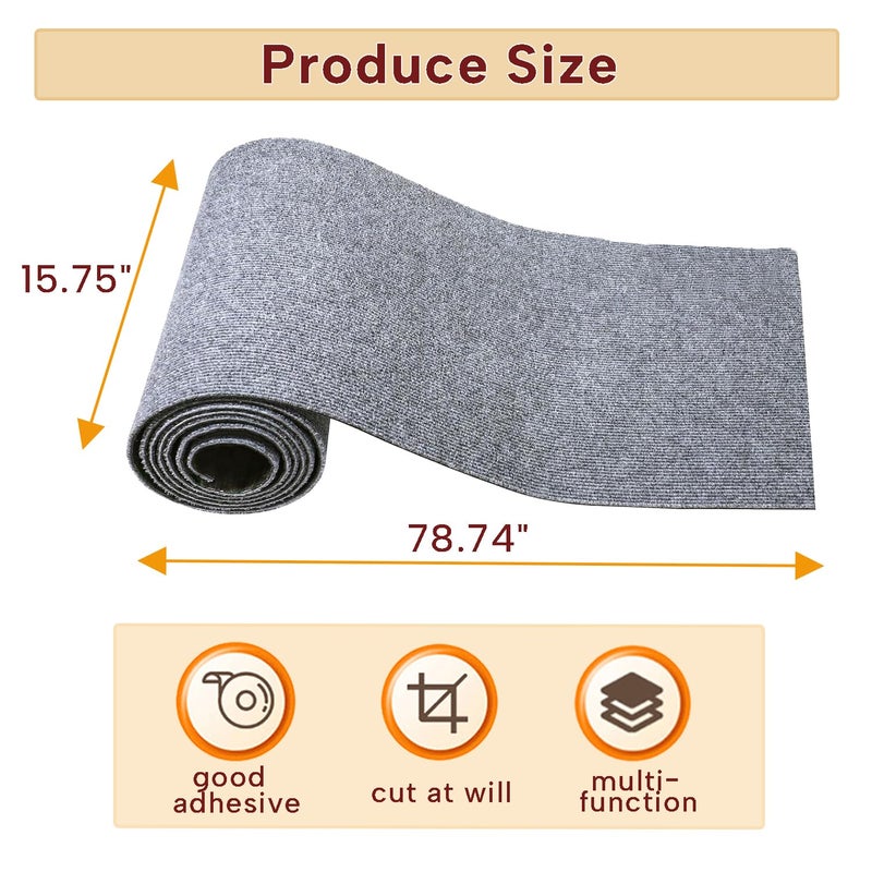 KEYIDE Self-Adhesive Cat Scratch Wall Climber, Wall Cat Scratcher Mat for Indoor Cats Kitten Trimmable Carpet Corner Protector 78.7"x15.8" (Beige) - Image 2