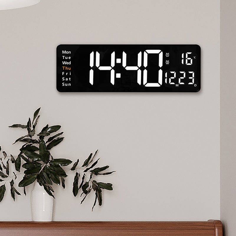 16 Inch Large Screen Function Display Clock Nordic Digital Clock Simple Living Room Wall Clock Led Wall Clock 6626 - Image 5