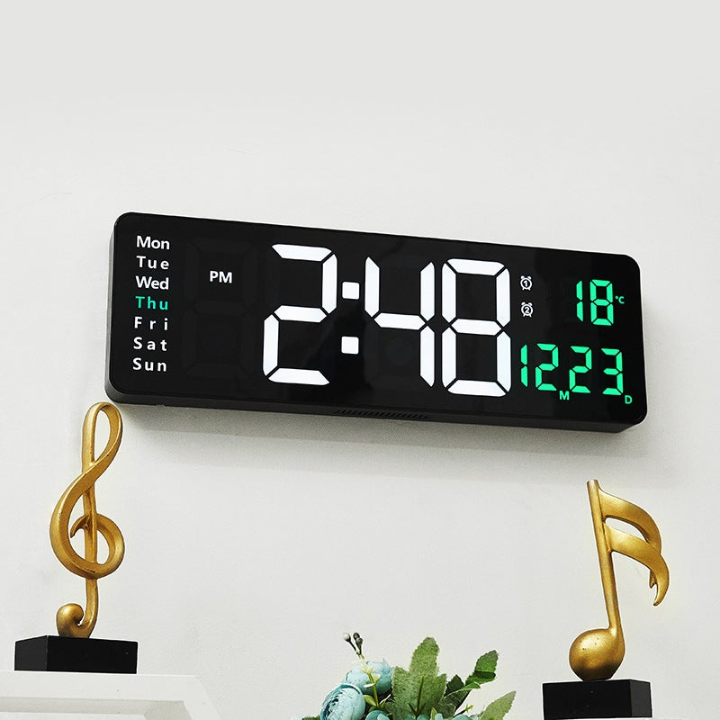 16 Inch Large Screen Function Display Clock Nordic Digital Clock Simple Living Room Wall Clock Led Wall Clock 6626 - Image 3