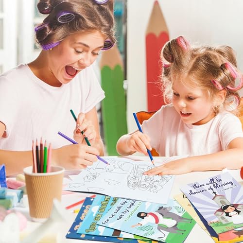 ANGOLIO 24PCS Christian Bible Coloring Books for Kids Easter Gifts Coloring Books Verse Drawing Supplies for Sunday School Classroom Rewards Goodies Bag Birthday Party Favor Valentine's Day Gift - Image 5