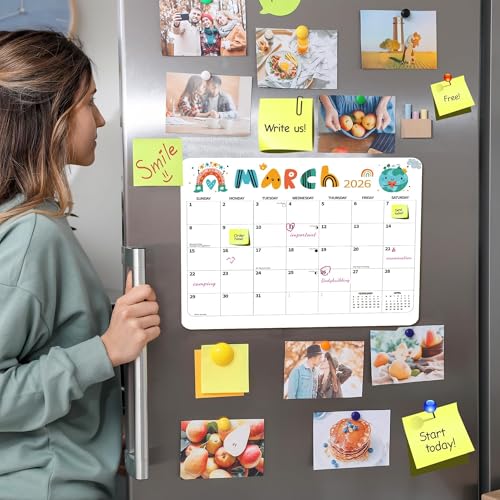 windrio 2026 Magnetic Calendar for Refrigerator 24 Month 13 x 11.4 Inch from January 2026 to December 2027, Fridge Wall Monthly Magnet Calendar Planner, Season and Holidays Decor for Home Easy Organizing - Image 4