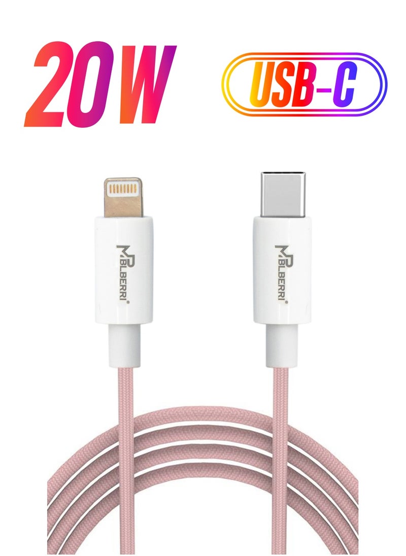 mpBLBERRI Type-C To Lightning PD Cable 1M | mpBLBERRI BLB-U341  - Image 1