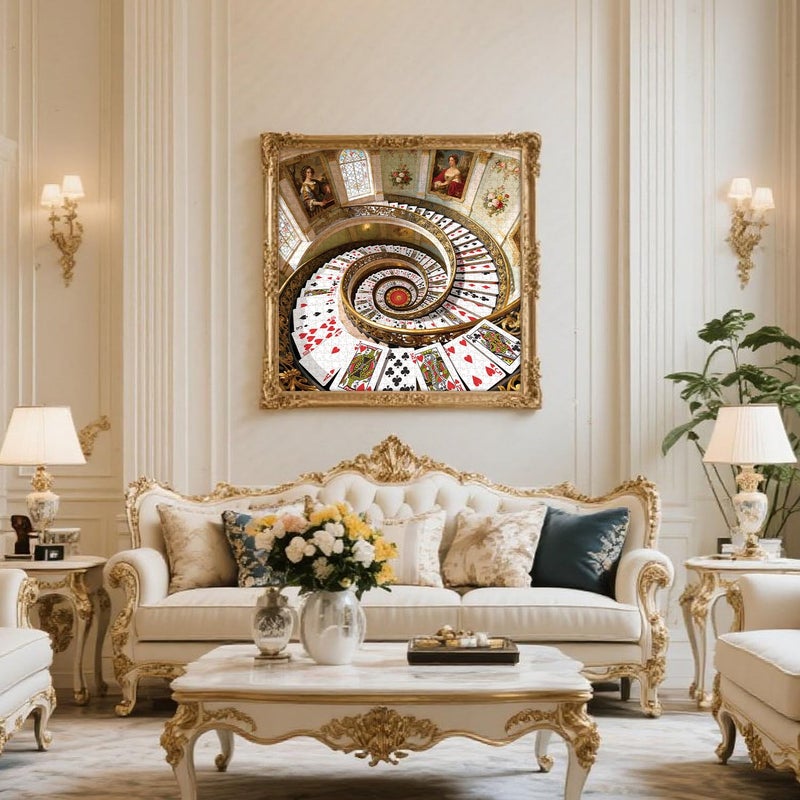 Cafly Jigsaw Puzzles for Adults 1024 Pieces - Challenging Fun Puzzles Stunning Art Wall Decor, Gift for Adult Puzzle Lovers, Family Game, Spiral Staircase Z0812 - Image 2