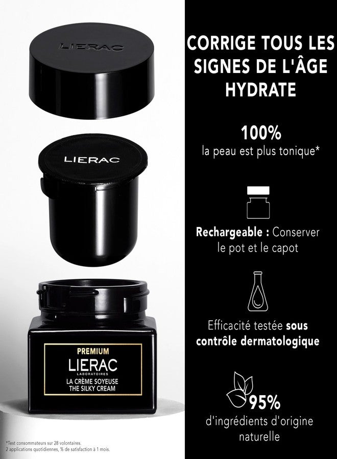 LIERAC The Silky Cream Refill - Corrects all the Signs of Aging Face Cream with Niacinamide & Hyaluronic Acid, Hydrates, Firms & Smooths Skin, Refill - 50ml Jar - Image 2
