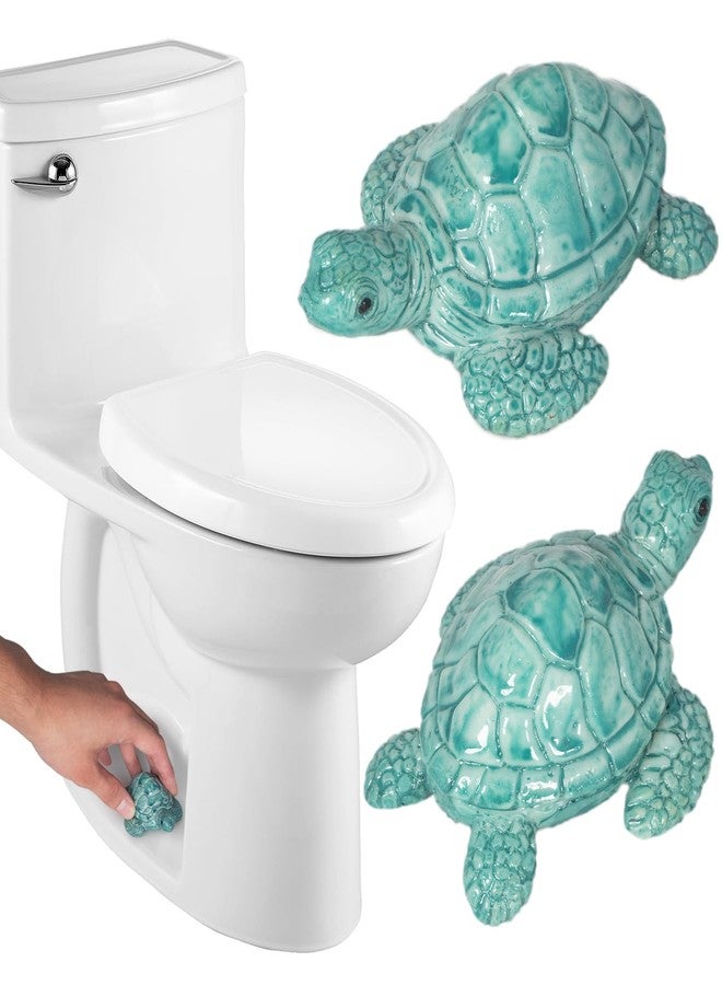YLOVAN Turtle Toilet Bolt Covers Decorative Toilet Knob Covers for Bottom of Toilet, Toilet Screw Cover Caps Sea Turtle Toilet Bolt Caps Coastal Decor Home Beach House Decor Bathroom, Easy to Install 2pcs - Image 1