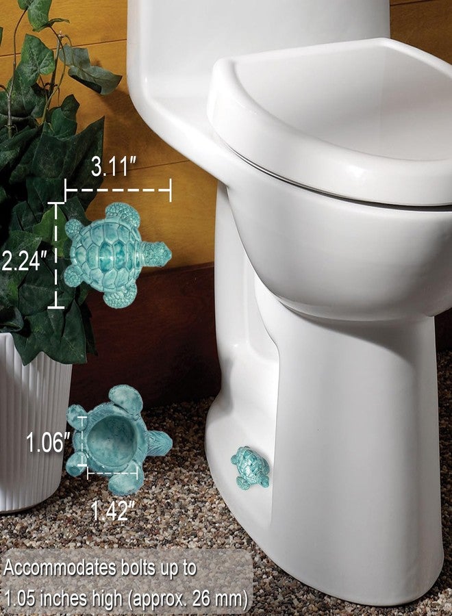 YLOVAN Turtle Toilet Bolt Covers Decorative Toilet Knob Covers for Bottom of Toilet, Toilet Screw Cover Caps Sea Turtle Toilet Bolt Caps Coastal Decor Home Beach House Decor Bathroom, Easy to Install 2pcs - Image 4