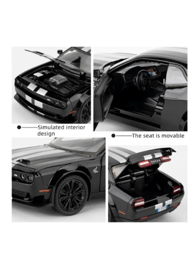 دودج Dodge Challenger SRT Hellcat D.98XN 1:24 Diecast Model 01 Pcs Assorted – Muscle Car with Light & Sound - Image 2
