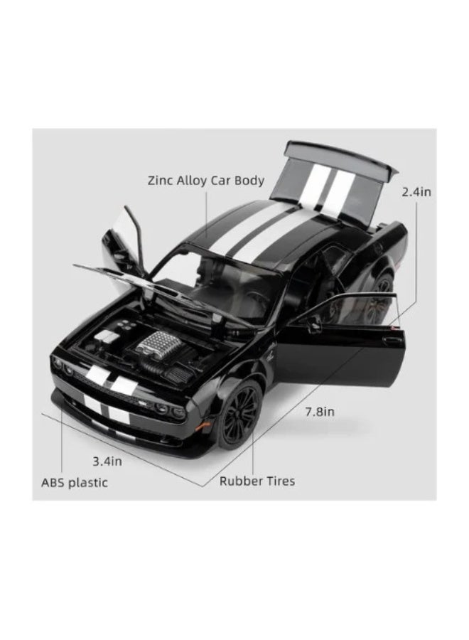 دودج Dodge Challenger SRT Hellcat D.98XN 1:24 Diecast Model 01 Pcs Assorted – Muscle Car with Light & Sound - Image 4