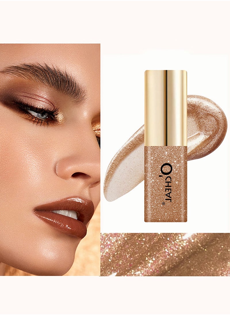 OCHEAL - Liquid Glitter Eyeshadow, Glitter And Glow Liquid Eye Shadow, Highly Pigmented, Glittery Finish, Long-Wearing, Transfer Proof - 04 Bronze -3.5g - Image 1