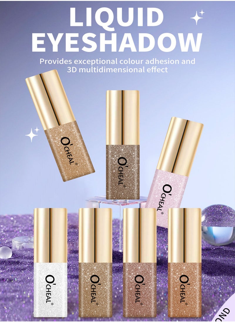 OCHEAL - Liquid Glitter Eyeshadow, Glitter And Glow Liquid Eye Shadow, Highly Pigmented, Glittery Finish, Long-Wearing, Transfer Proof - 04 Bronze -3.5g - Image 1