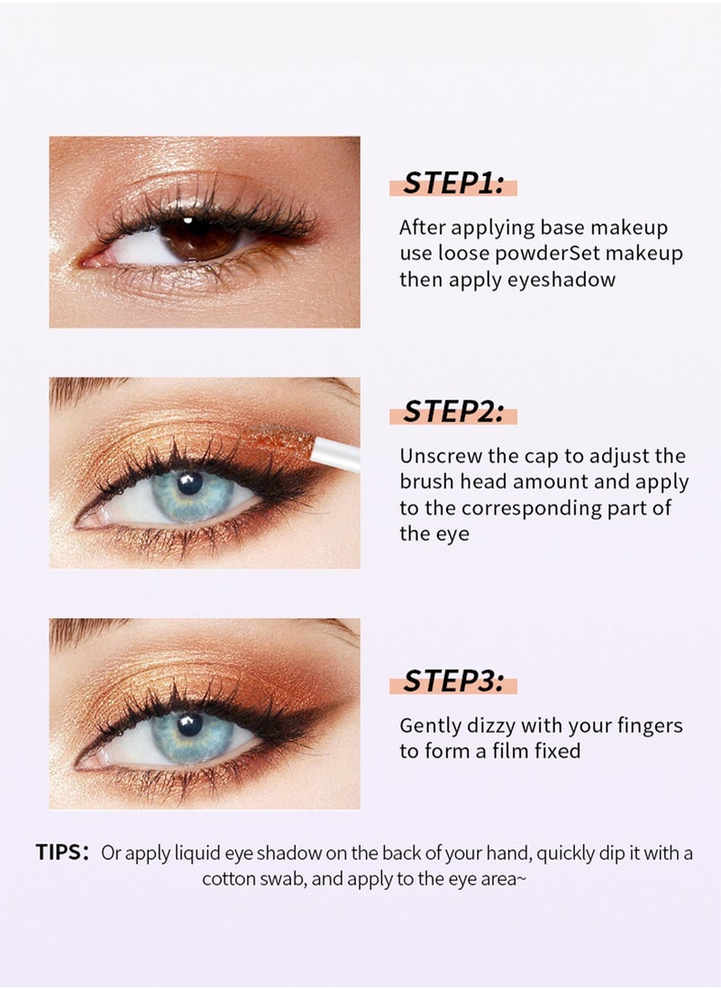 OCHEAL - Liquid Glitter Eyeshadow, Glitter And Glow Liquid Eye Shadow, Highly Pigmented, Glittery Finish, Long-Wearing, Transfer Proof - 04 Bronze -3.5g - Image 1
