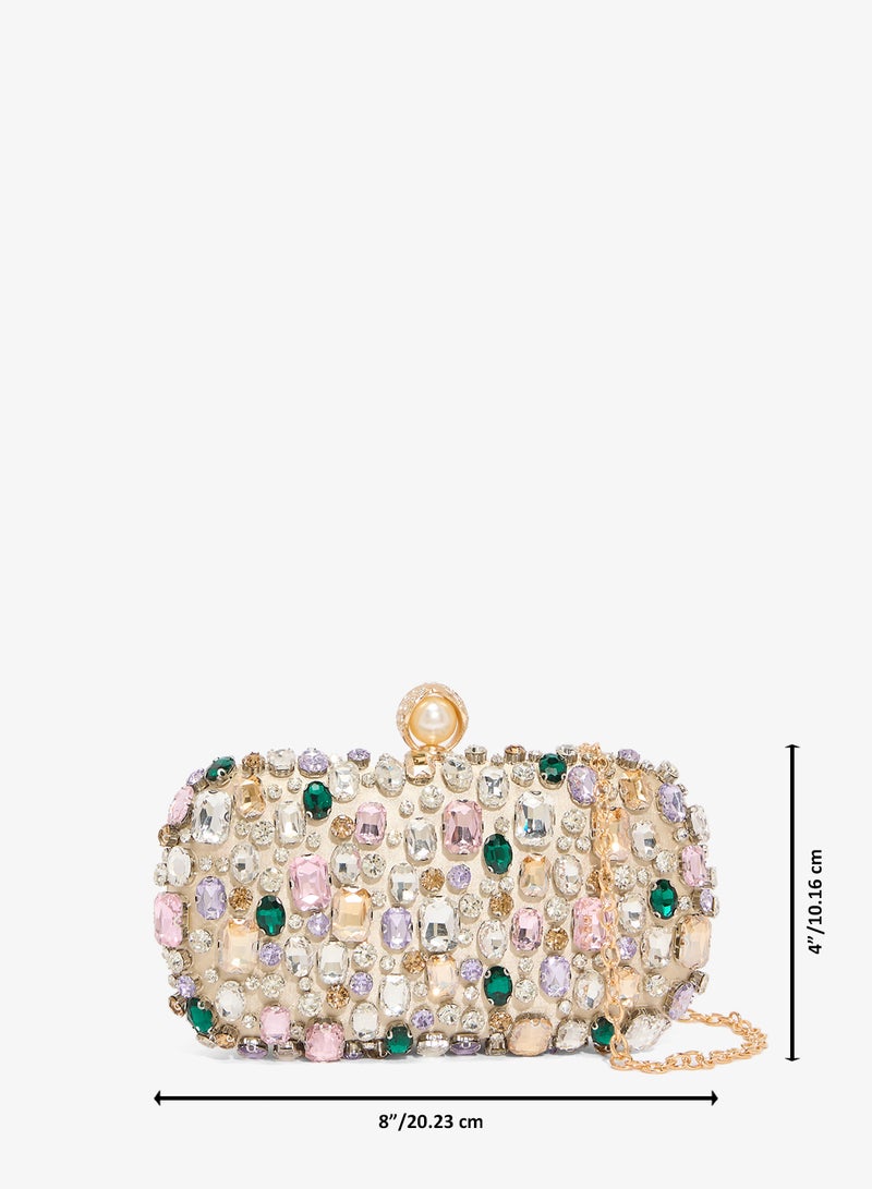 خزانة حقيبة مرصعة بالألماس متعددة الألوان - Image 5