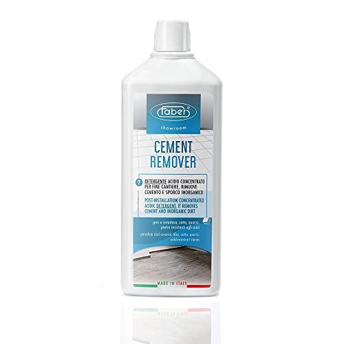 FABER Cement Remover for Tiles – Fast Acting Grout Haze Remover - Cement and Concrete Dissolver – 1 Liter Liquid - ECO Formula, Gentle Scent - Solvent Adhesives Remover & Efflorescence Remover - Image 1