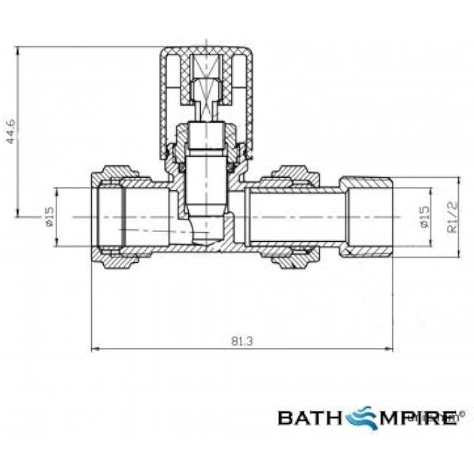 WHITE STRAIGHT TOWEL RADIATOR VALVES 15MM CENTRAL HEATING TAP DESIGNER RADS PAIR MODERN BATHROOM - Image 2