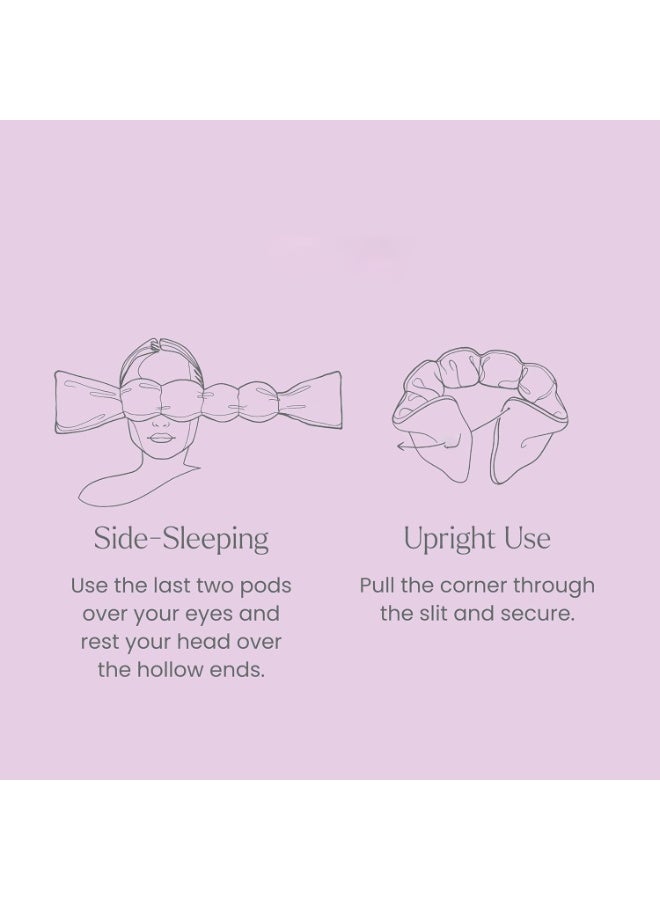 Gentle pressure sleep mask patented light blocking design for sleeping,traveling & relaxation,wisteria - Image 3