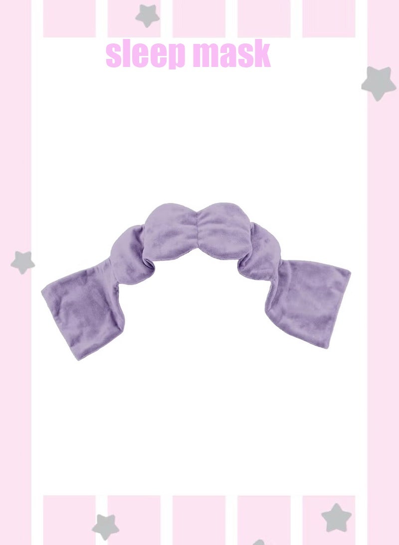 Gentle pressure sleep mask patented light blocking design for sleeping,traveling & relaxation,wisteria - Image 1