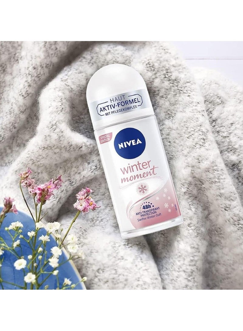 Nivea Deodorant Winter Moment Roll On 50ml - Image 2