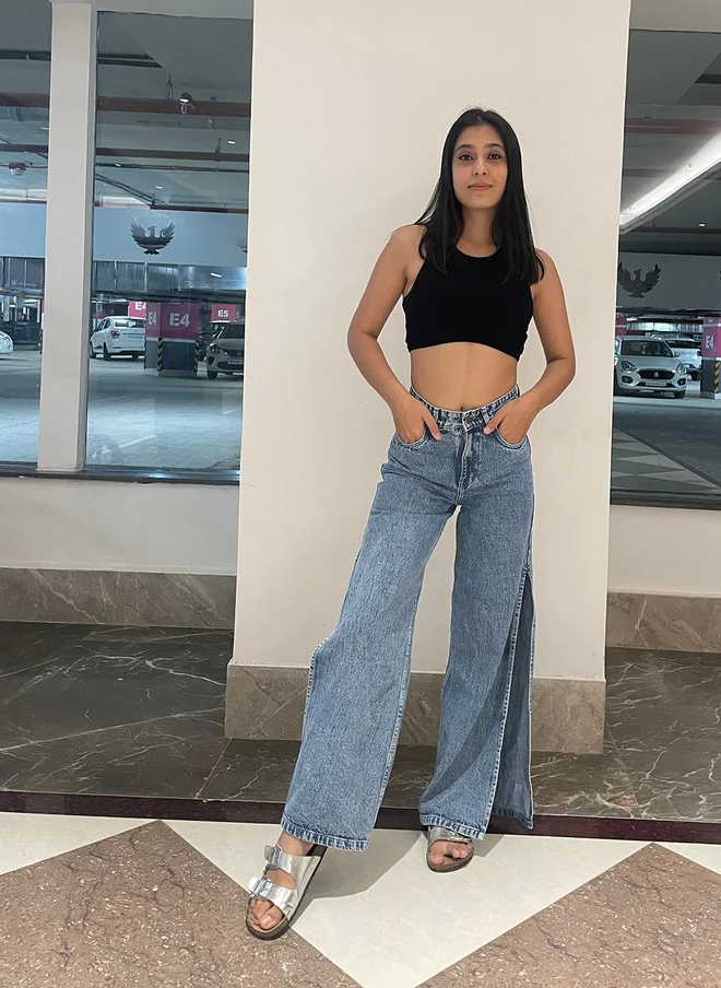 High-Rise Straight Fit Jeans for Women