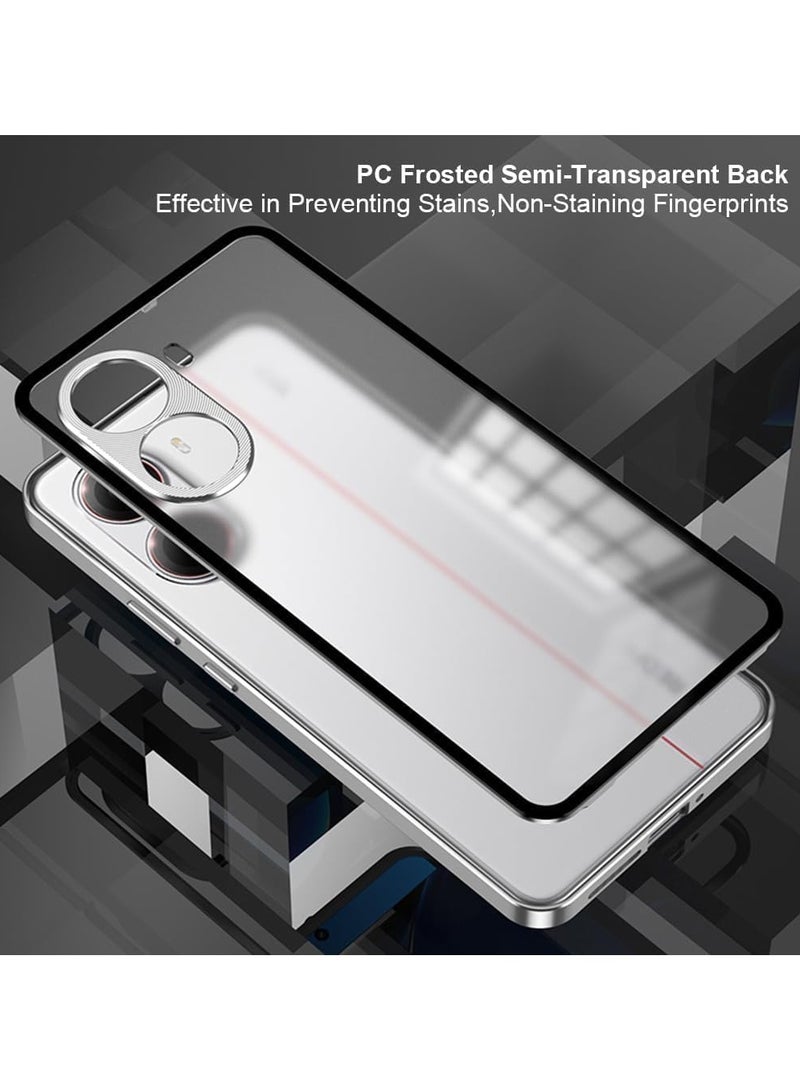 عام إطار معدني مقاوم للصدمات متوافق مع جراب Xiaomi Poco X7 Pro، إطار من الألومنيوم المتطور الفاخر المقاوم للصدمات مع غطاء خلفي بلاستيكي صلب شفاف غير لامع - Image 4