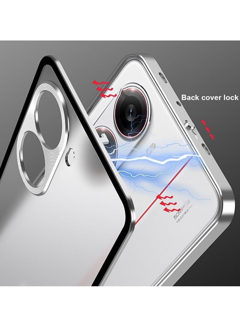 عام إطار معدني مقاوم للصدمات متوافق مع جراب Xiaomi Poco X7 Pro، إطار من الألومنيوم المتطور الفاخر المقاوم للصدمات مع غطاء خلفي بلاستيكي صلب شفاف غير لامع - Image 3