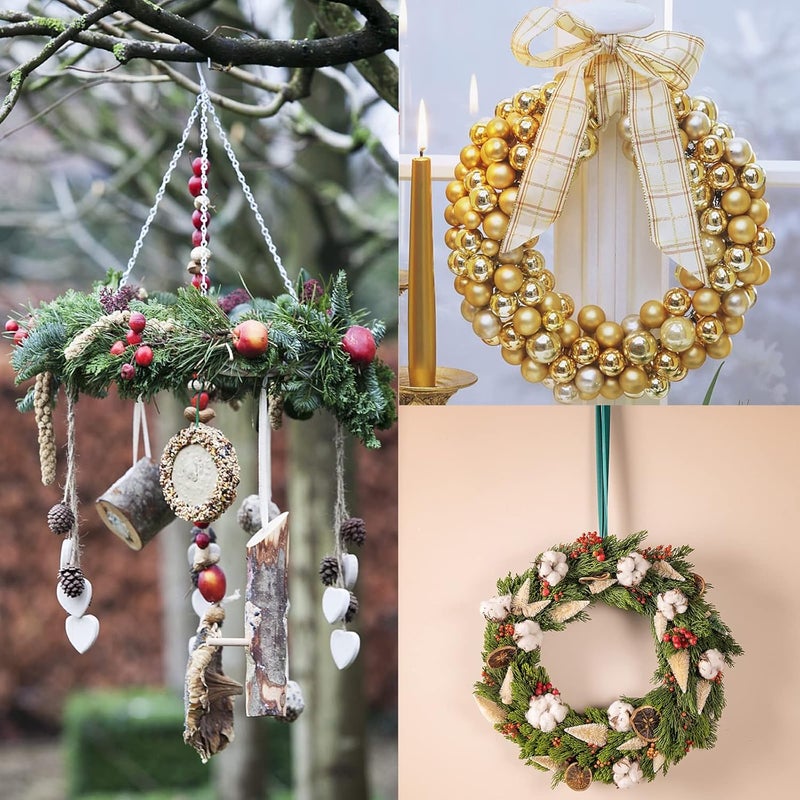 AWIZOM 12 Pcs Wooden Wreath Frames for Crafts Unfinished Wooden Craft Floral Hoop Rings DIY Christmas Garland Wood Hanging Decorations for DIY Christmas Wedding Holiday Wreath Wall Home Craft Decor12 Inch  - Image 5