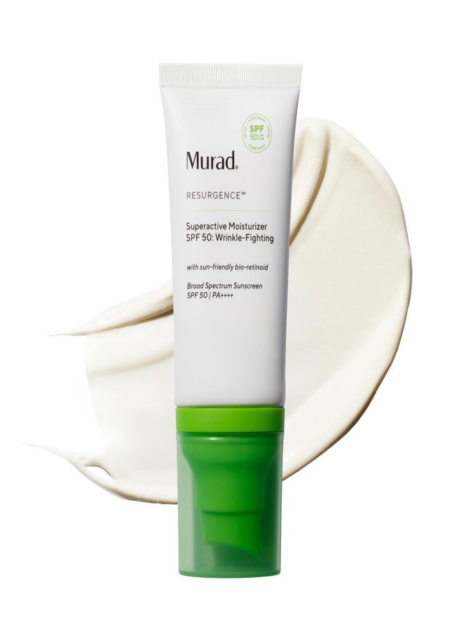 Murad Superactive Wrinkle-Fighting Moisturizer SPF 50 - Bio-Retinoid Ultra Sheer Facial Sunscreen Gently Targets Fine Lines and Wrinkles With Aging Protection From UVB/UVA - 1.7Fl Oz - Image 1