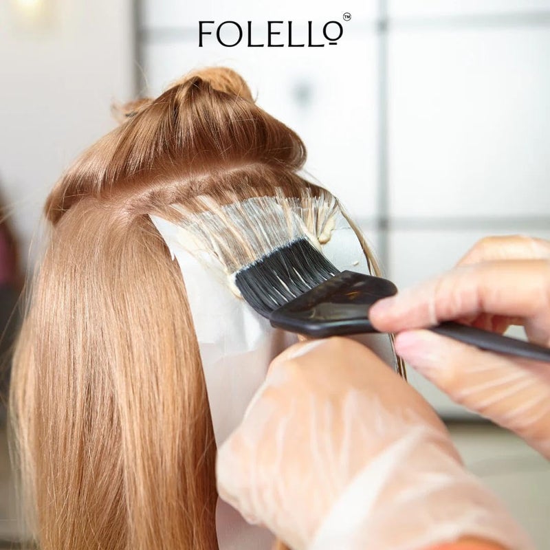 FOLELLO وعاء خلط صبغة الشعر FOLELLO مع فرشاة صبغة ذيل الجرذ مصنوعة من البلاستيك، مجموعة أدوات تلوين الشعر، خفيفة الوزن وسهلة الاستخدام - Image 4