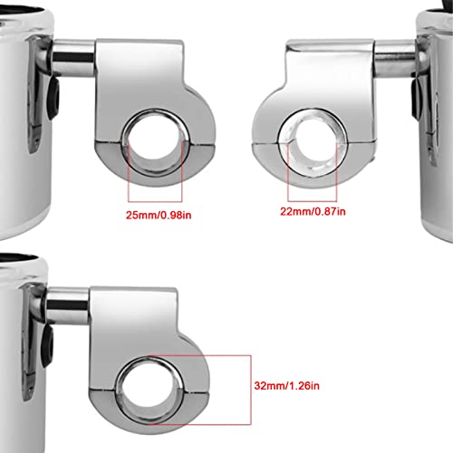 Tbest Motorcycle Cup Holder,Chrome Cup Holder,Chrome Adjustable Universal Motorcycle Handlebar Cup Holder for ATV 22-32Mm Handle - Image 2