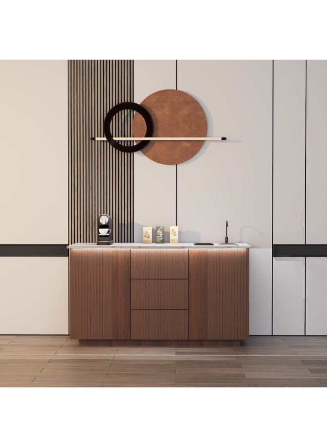 كوفي وورلد ركن القهوة بكج شامل الاضاءة المخفية والرينزر والسلة والحنفية - Image 1