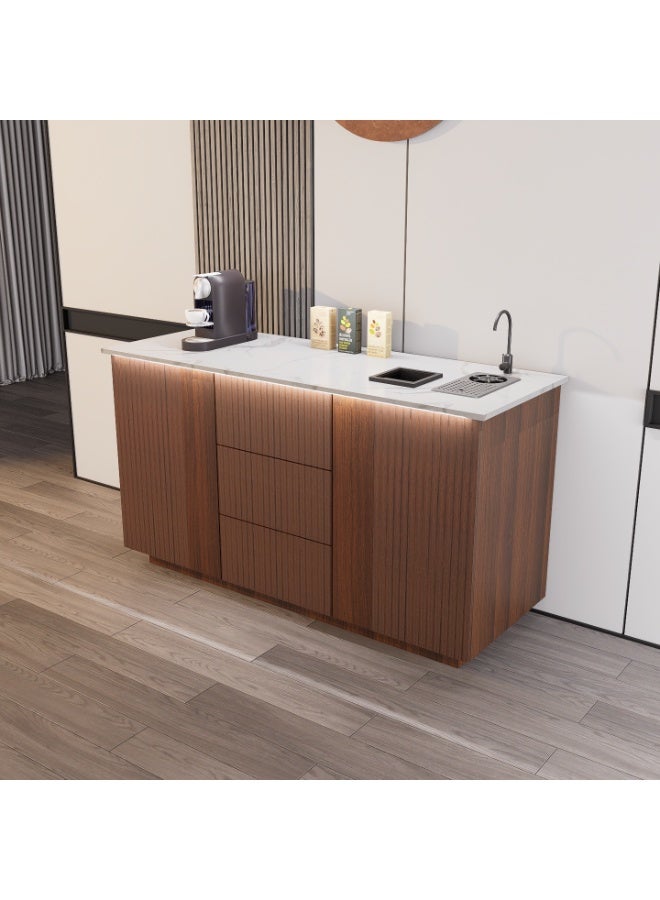 كوفي وورلد ركن القهوة بكج شامل الاضاءة المخفية والرينزر والسلة والحنفية - Image 3