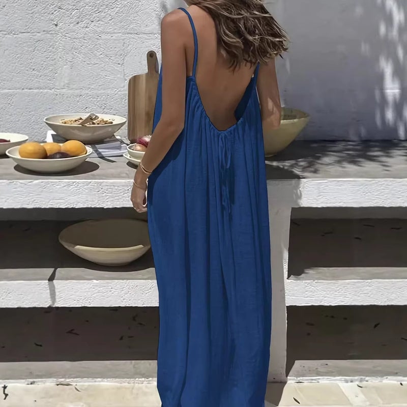 Women's Loose Strap Maxi Dress - Image 1