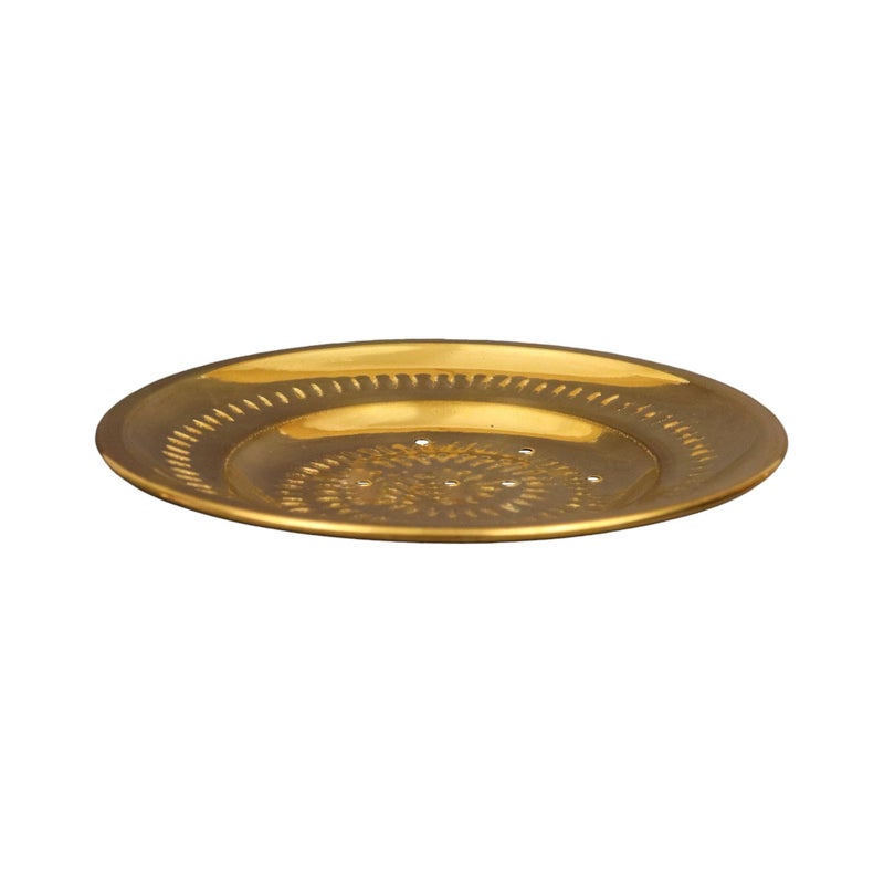 Putrika Spillbox Traditional Handcrafted Brass Utensil Pongal Pot Sipple Plate|Cookware|Sankranthi Festival|Plate with Holes(Big Sipple Plate) - Image 5