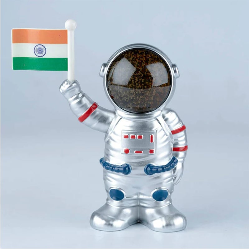 ascension Solar Power Car Astronaut Robot with Raising Shaking Hand Flag for Car Dashboard Decorations Solar Astronauts for Office Desk Home Decor Car Interior Accessories (Silver) - Image 5