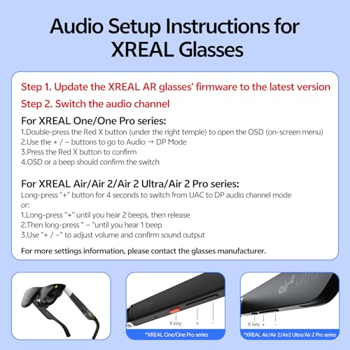 AGFINEST USB C to AR Glasses with Charging Adapter Enables Multi-Screen Enhanced 3D 4K@60Hz PD 100W Compatible for iPhone 15/16 Viture/Rokid/Xreal AR Glasses (Dual USB C) - Image 4