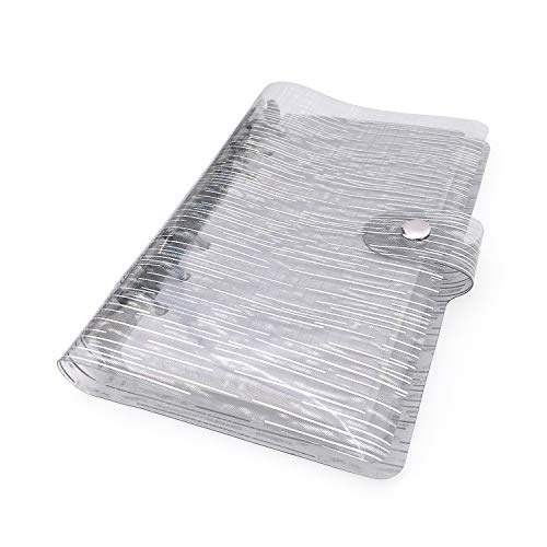 Zelten A6 PVC Personal Organiser with Pages & Personal Organiser Pocket Set，Silvery Rain - Image 1